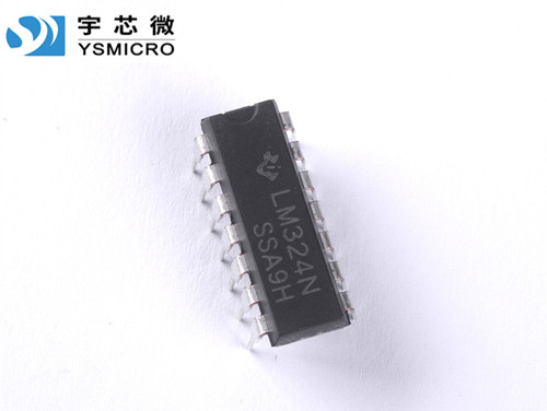 单电源四路运算放大器 LM324N DIP-14