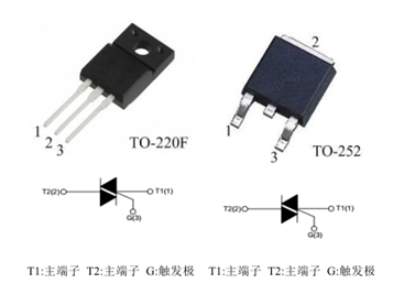 T810双向可控硅的引脚排列及其参数