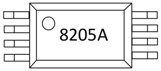 低压N沟道MOSFET 8205A TSSOP8 贴片场效应管